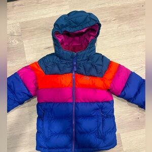 LL Bean Kids Colorblock Down Coat